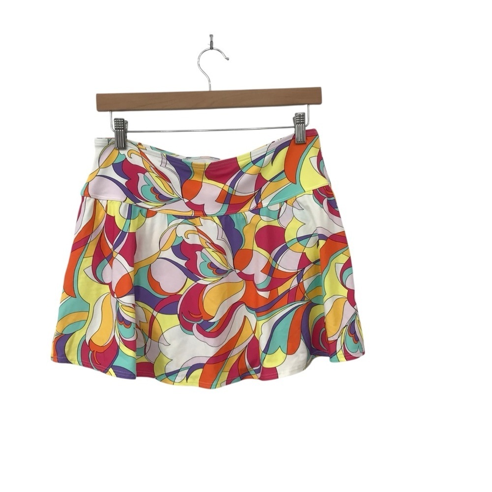 Carmen Marc Valvo Boston Proper Mod XL Swim Skirt Bottom Retro Print - Picture 2 of 4